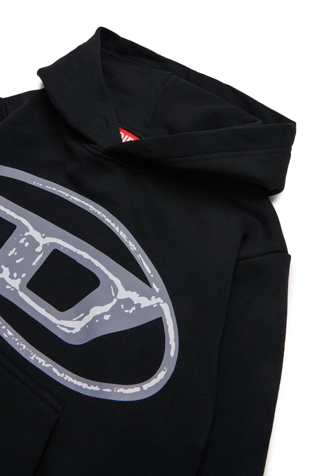 Diesel Kids Oval-D Logo Printed Hoodie