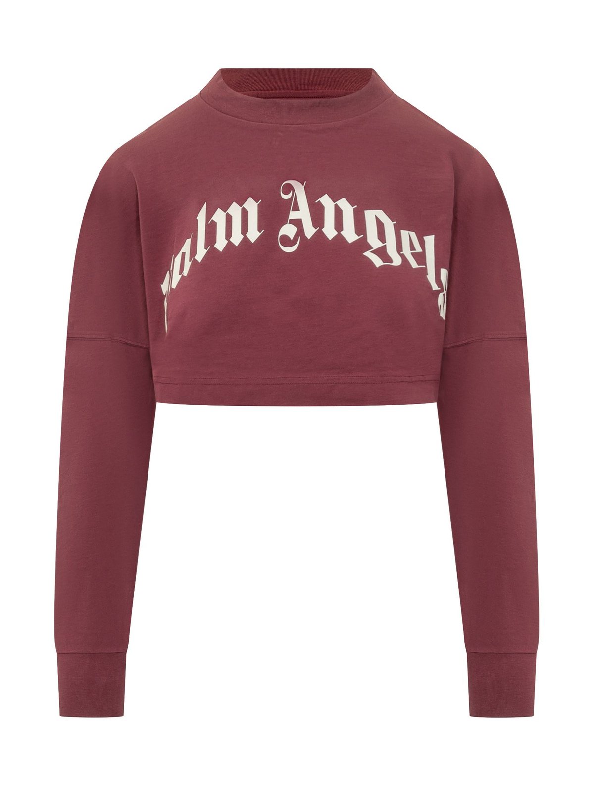 Palm Angels Curved Logo Printed Cropped Top