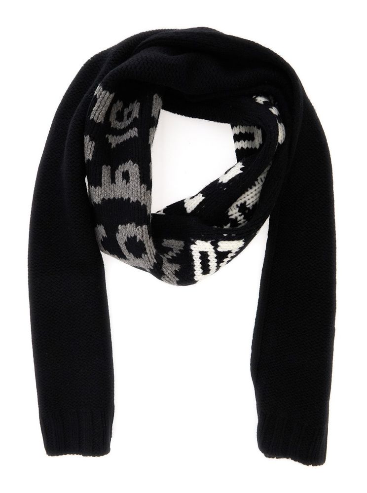 MM6 Maison Margiela Kids 로고 니트 스카프