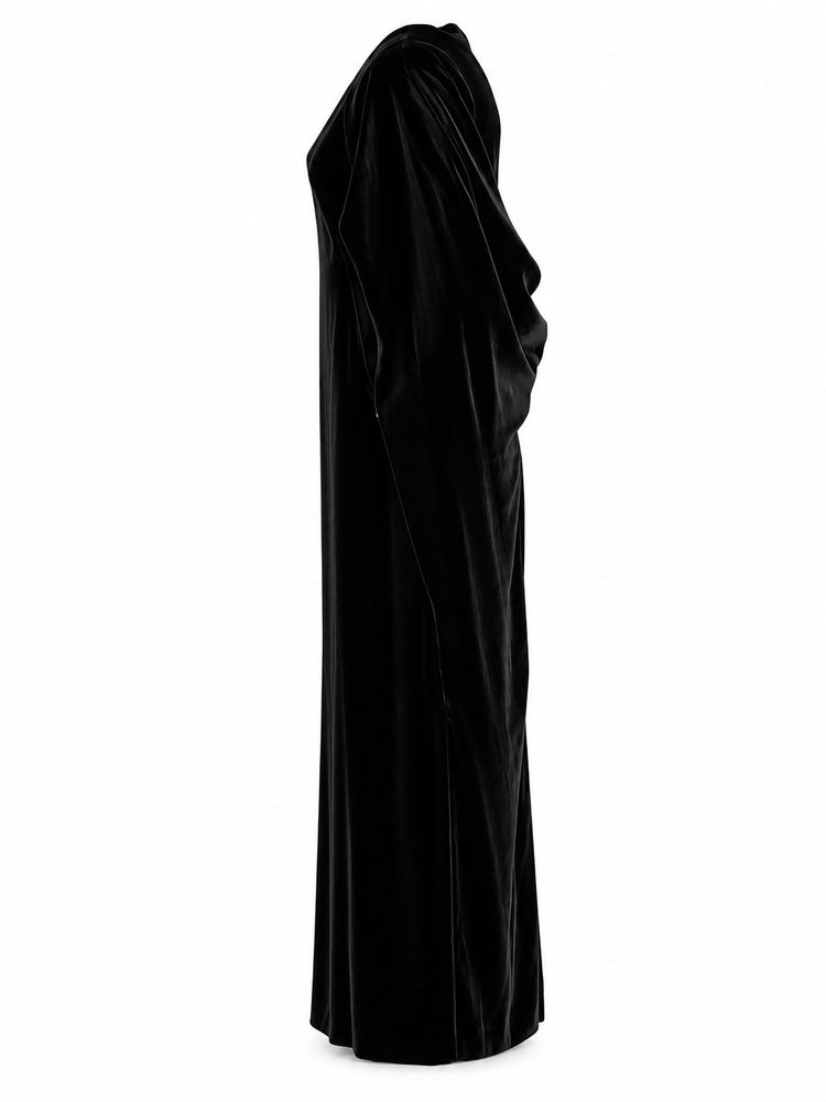 ALBERTA FERRETTI 드레이프 컷아웃 벨벳 드레스