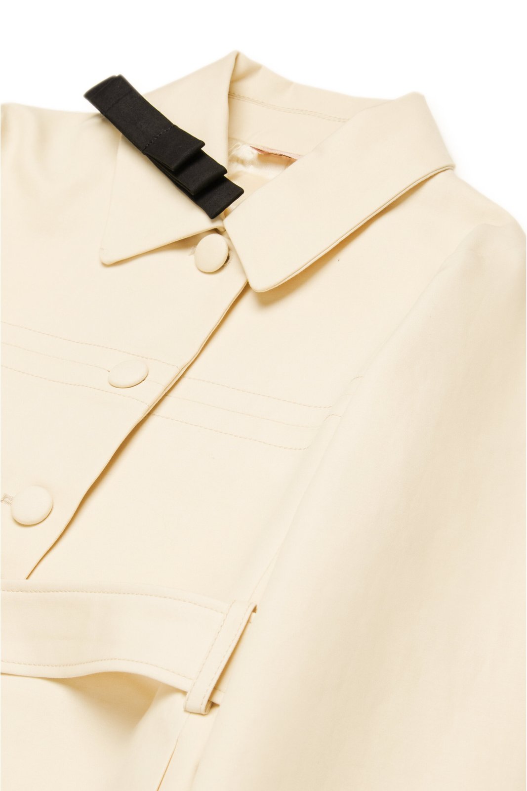 Nº21 Kids Logo Patch Bow Detailed Belted Waist Coat
