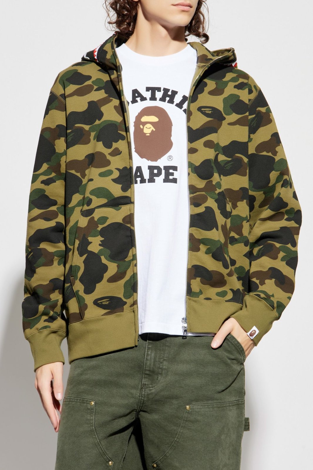 A BATHING APE® Moro Motif Zip-Up Sweater