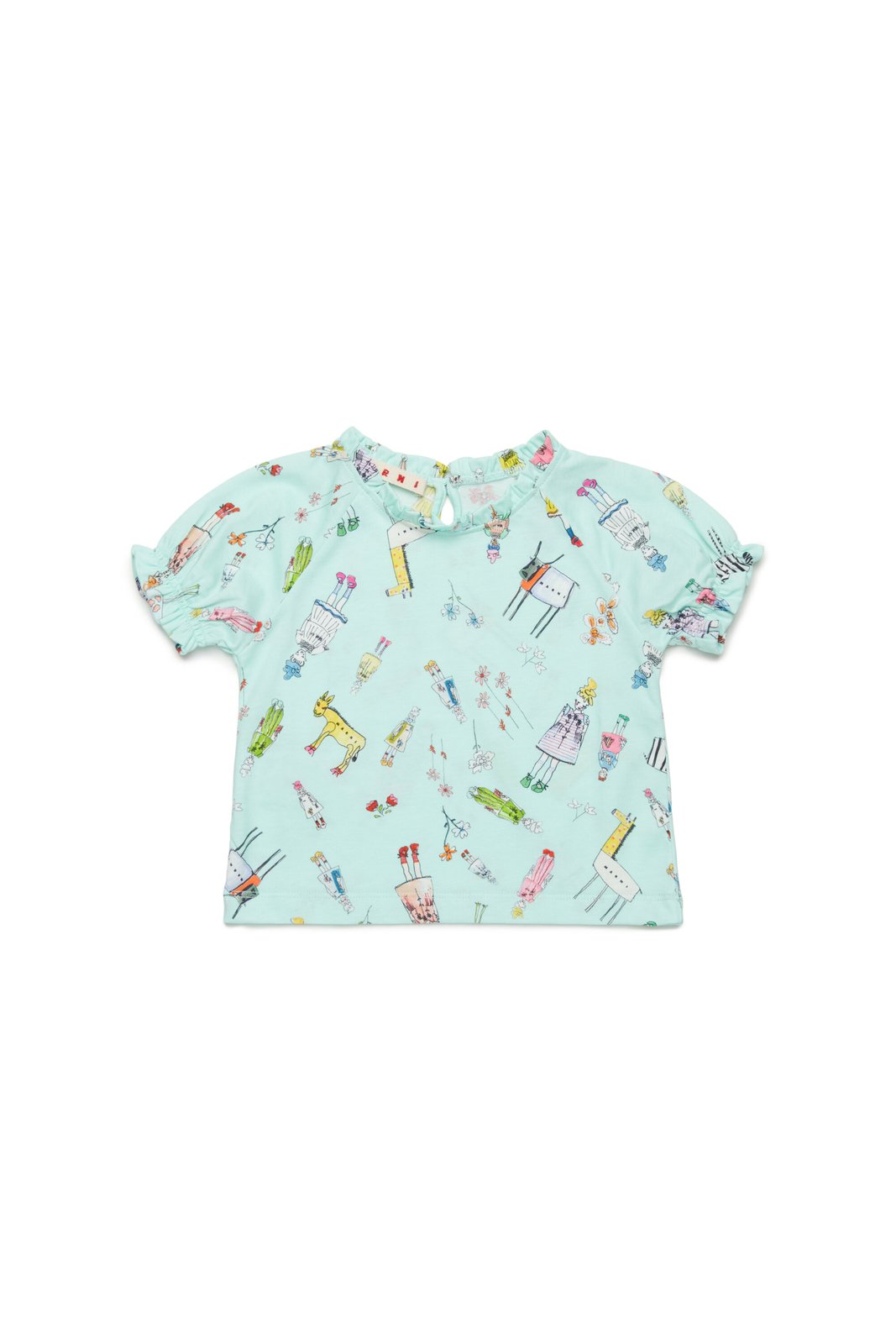 Marni Kids Rainbow Day Allover Print T-Shirt
