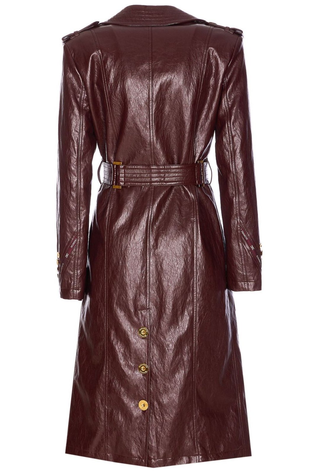 Elisabetta Franchi Belted Double-Breasted Coat