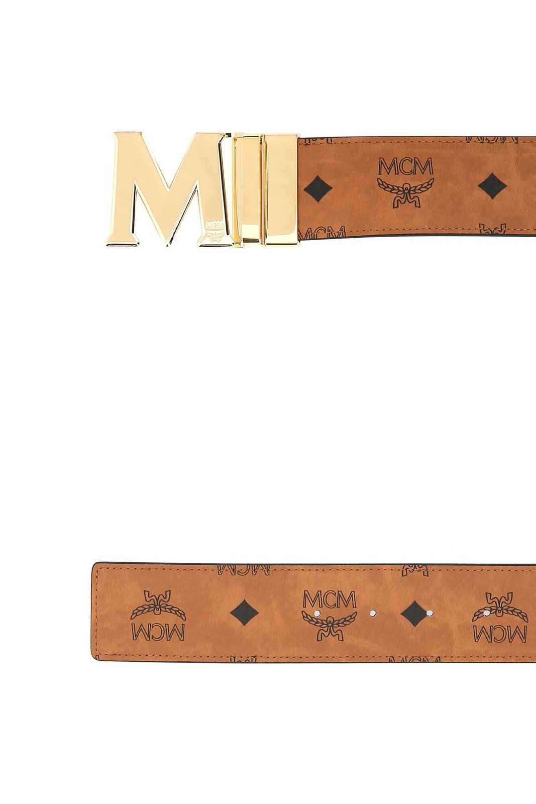 MCM Visetos Logo Buckle Belt