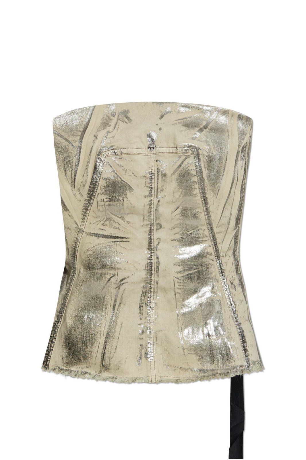 Rick Owens DRKSHDW Bustier Frayed-Hem Top