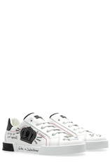 Dolce & Gabbana Kids Graphic Printed Embellished Lace-Up Sneakers