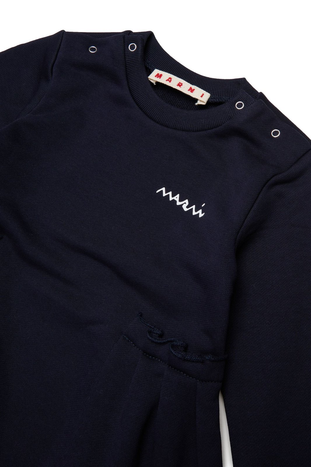 Marni Kids Logo Printed Fleece Midi Dress