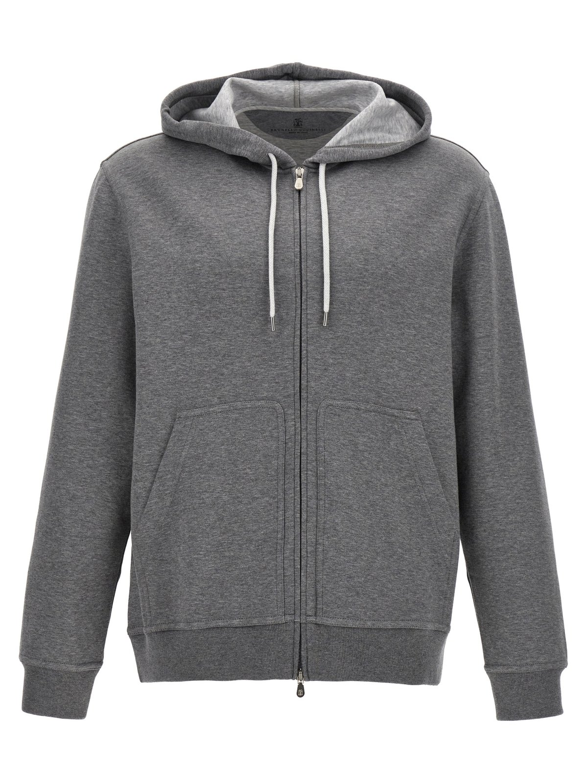 Brunello Cucinelli|HOOD/ZIP-UP (MM8319069G C1253) Brunello Cucinelli Zip-Up Drawstring Hoodie – Cettire