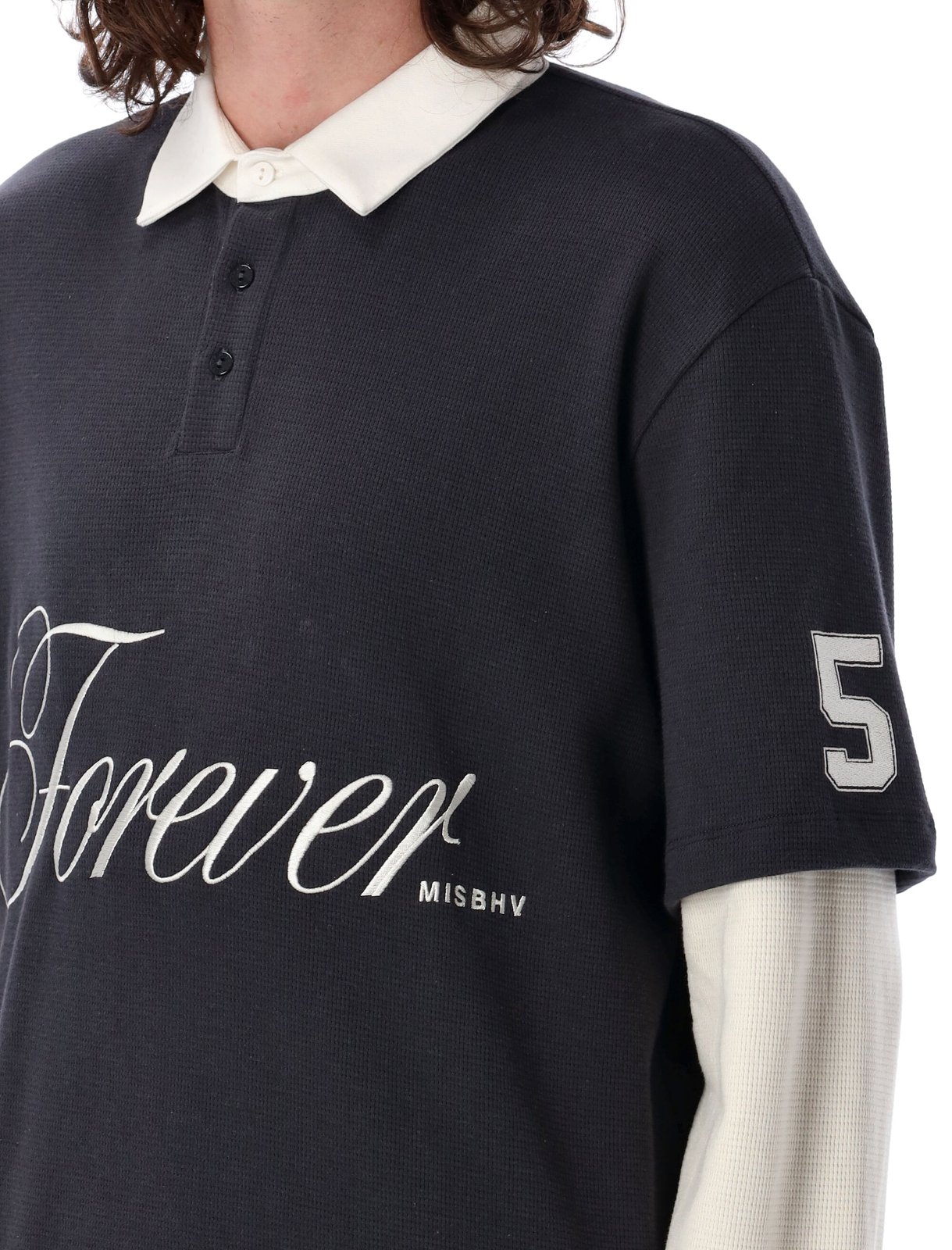 Tシャツ・カットソー MISBHV DOUBLE LAYERED FOREVER POLO (250M152 BLACK WHIT) Shop Misbhv Forever Double Layered Polo Shirt on Sale at