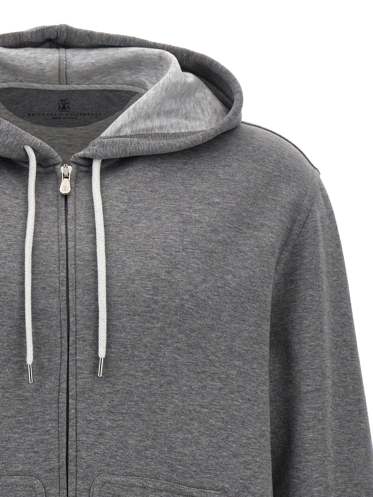 Brunello Cucinelli｜HOOD/ZIP-UP (MM8319069G C1253) Brunello Cucinelli Zip-Up Drawstring Hoodie – Cettire