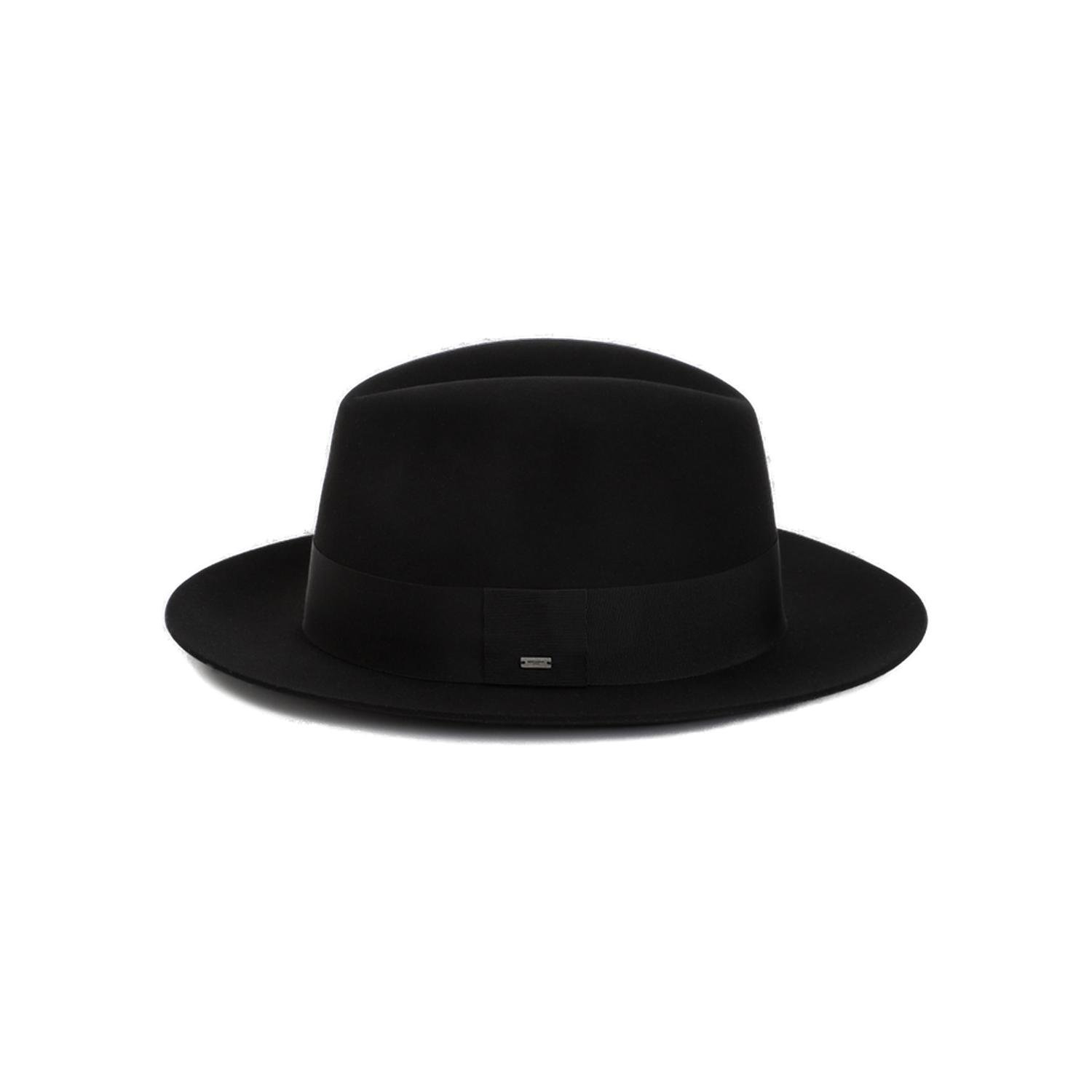 Saint Laurent Logo Plaque Fedora Hat – Cettire display picture 2