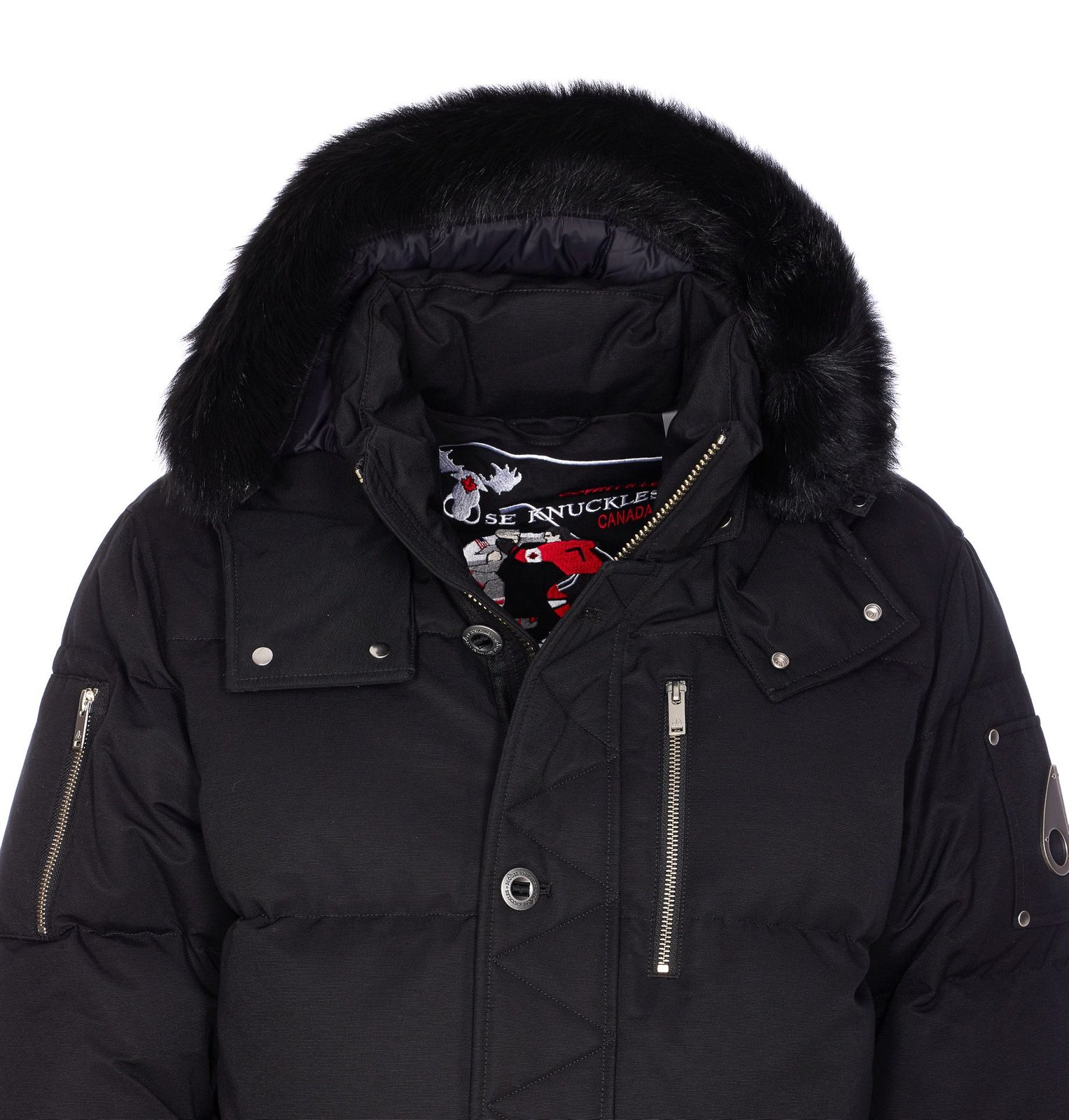 Moose Knuckles Zip Detailed Hooded Coat