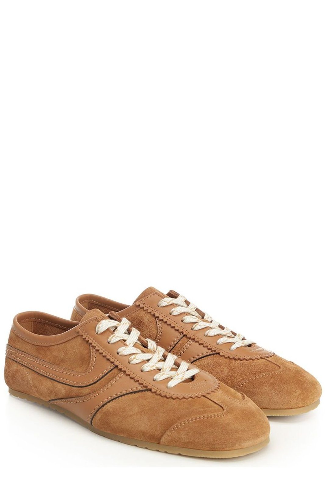 Dries Van Noten Round Toe Lace-Up Sneakers