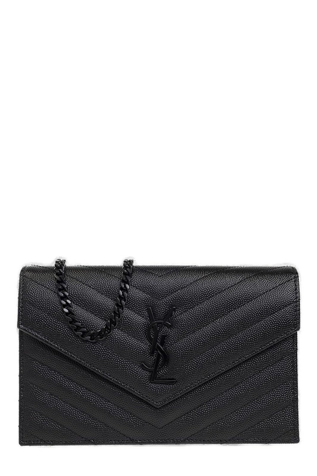 Saint Laurent Cassandre Logo Plaque Wallet