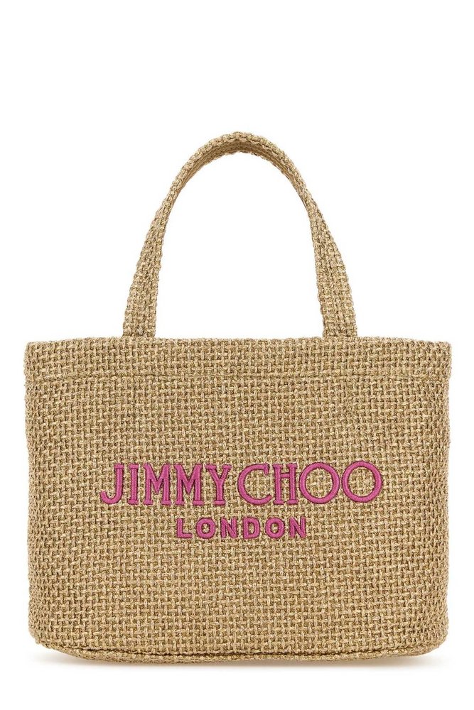 【Jimmy Choo】BEACH TOTE E/W M◆0000095136TYJ Jimmy Choo Beach London East-West Tote Bag | Neiman Marcus