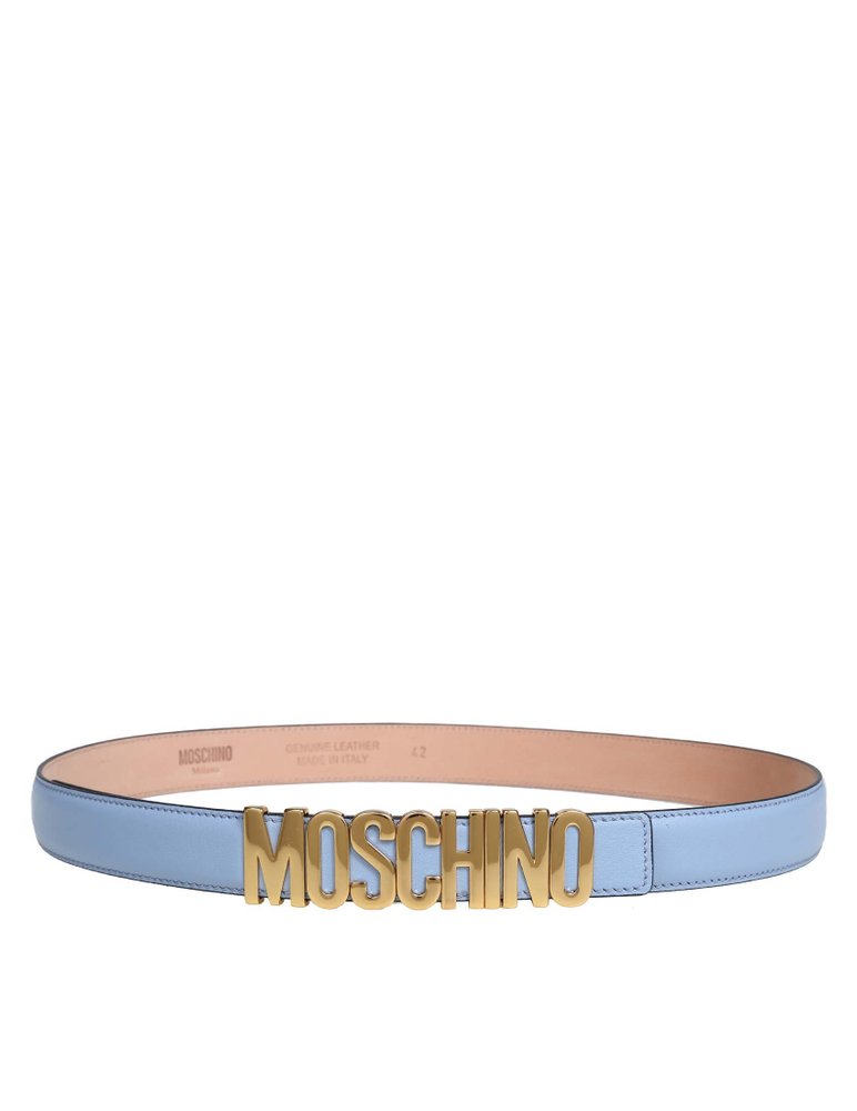 blue moschino belt