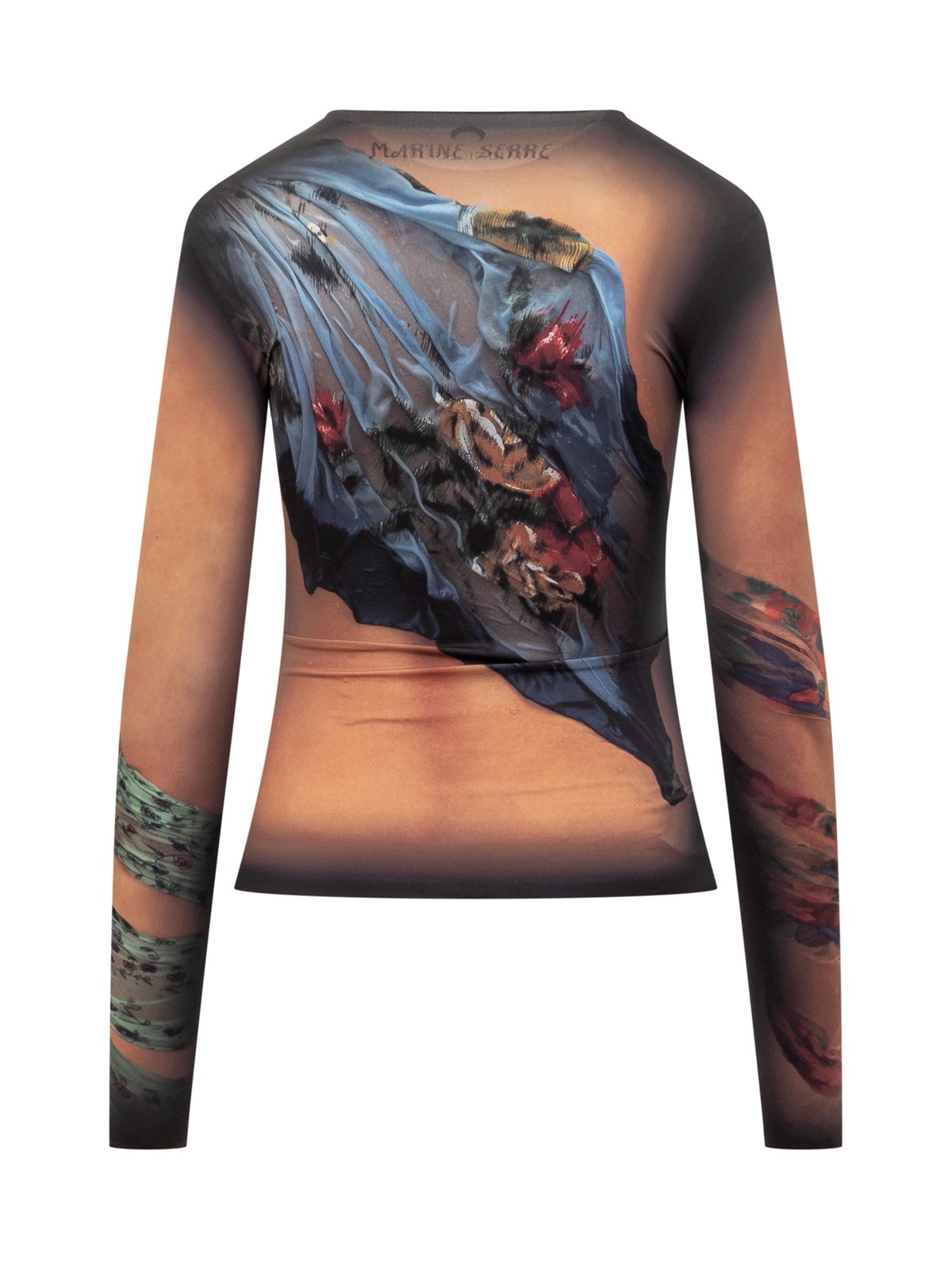 Marine Serre Graphic Printed Crewneck Top