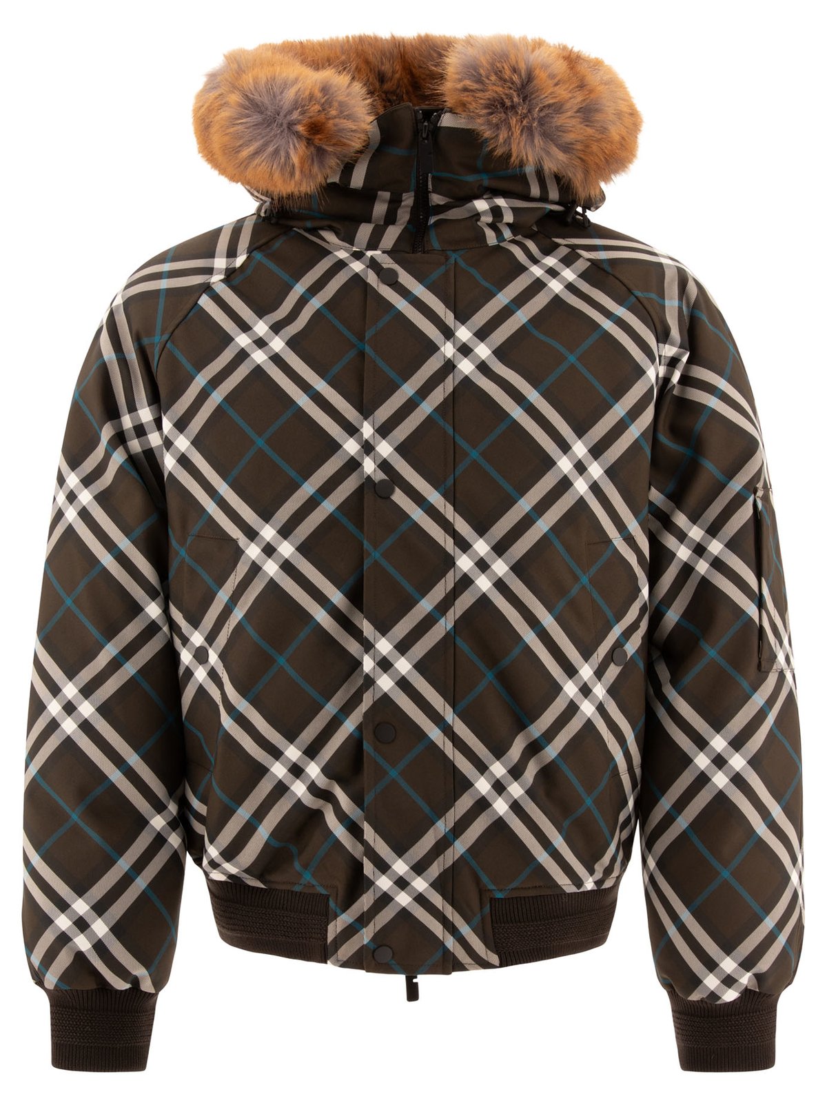 Burberry Checked Hooded Puffer Jacket