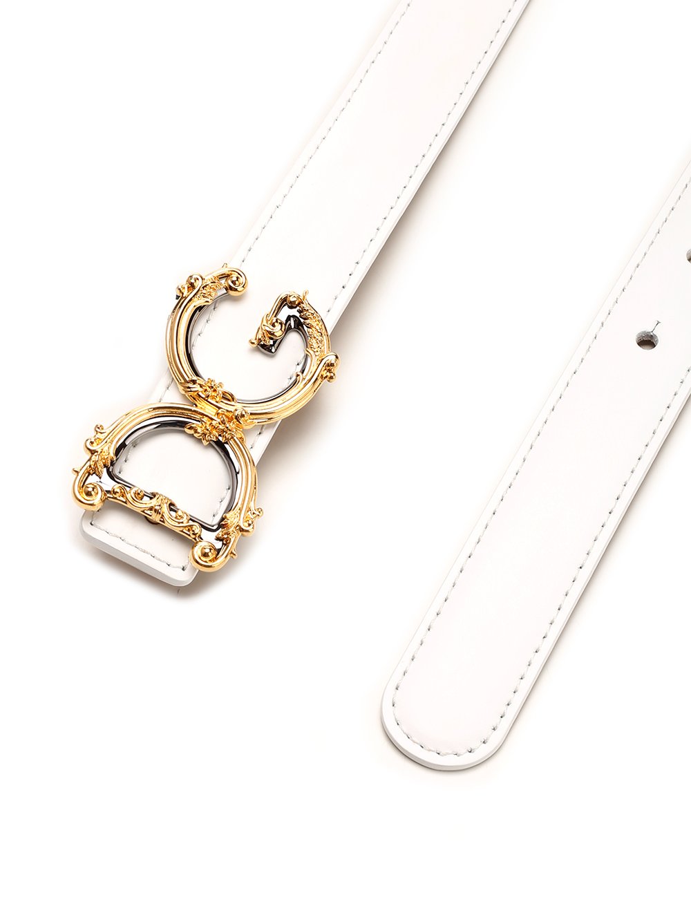 Dolce & Gabbana Baroque Logo Buckle Belt