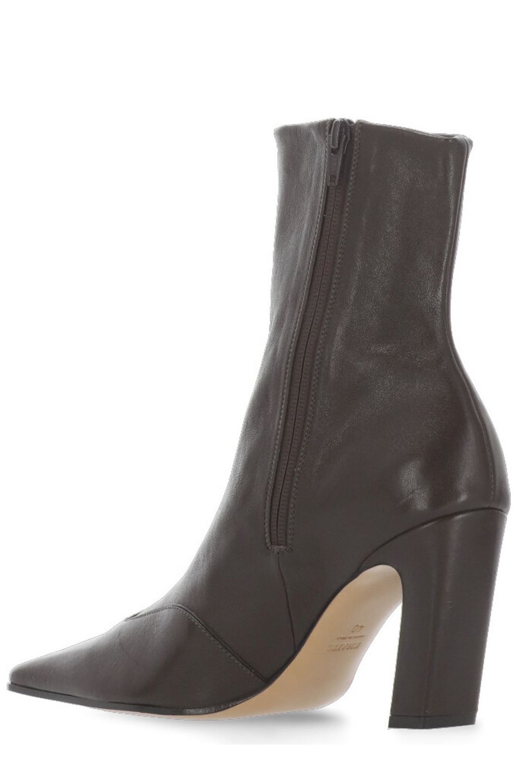 Khaite Nevada Square-Toe Ankle Boots