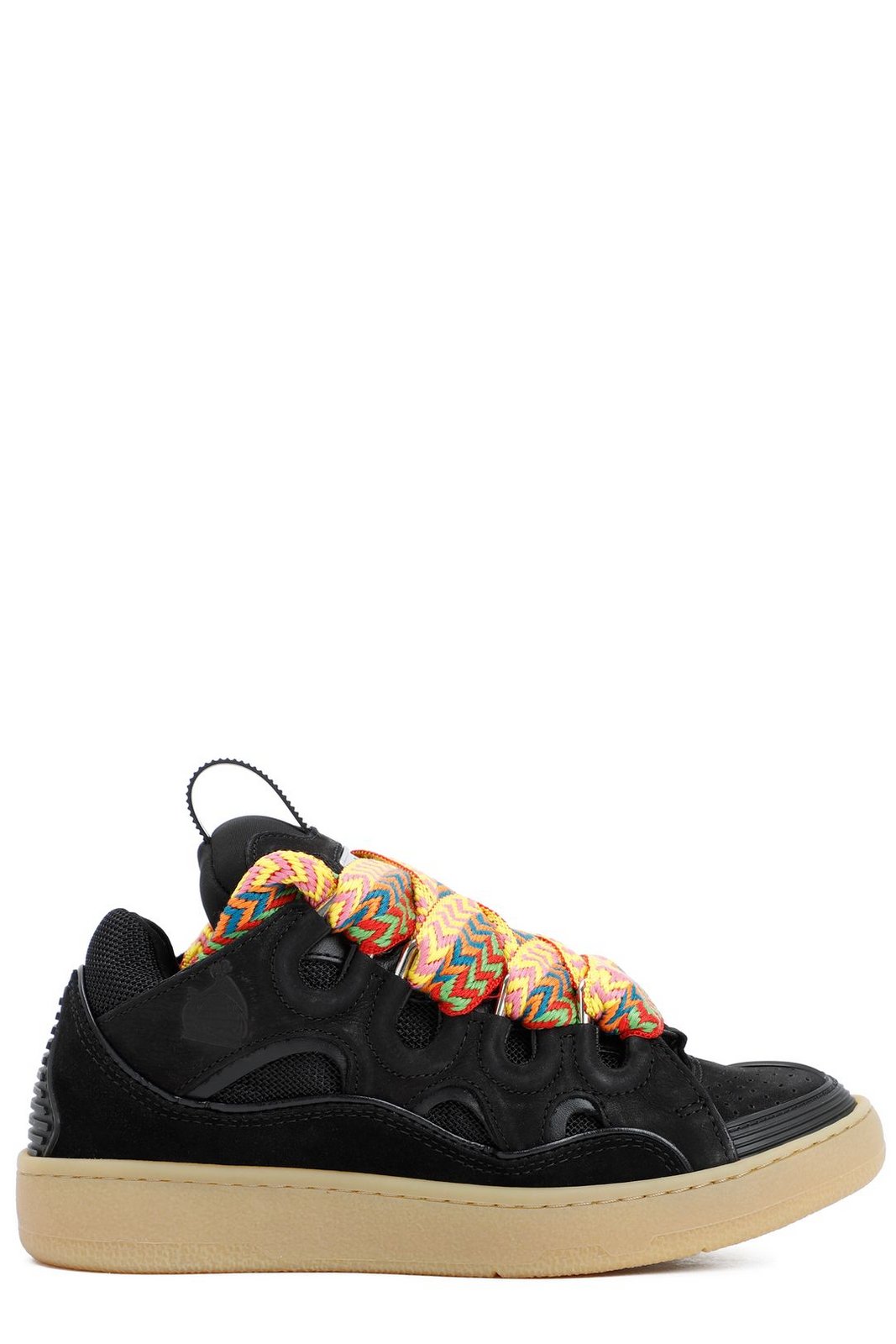 Lanvin Curb Round Toe Lace-Up Sneakers