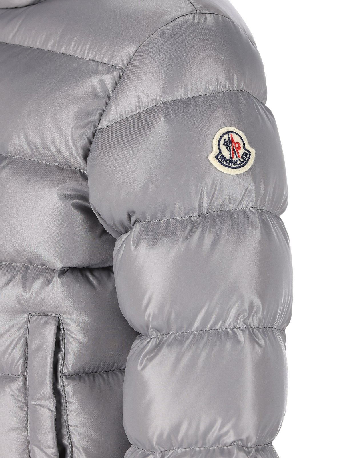 Moncler Enfant Logo Patch Hooded Down Jacket