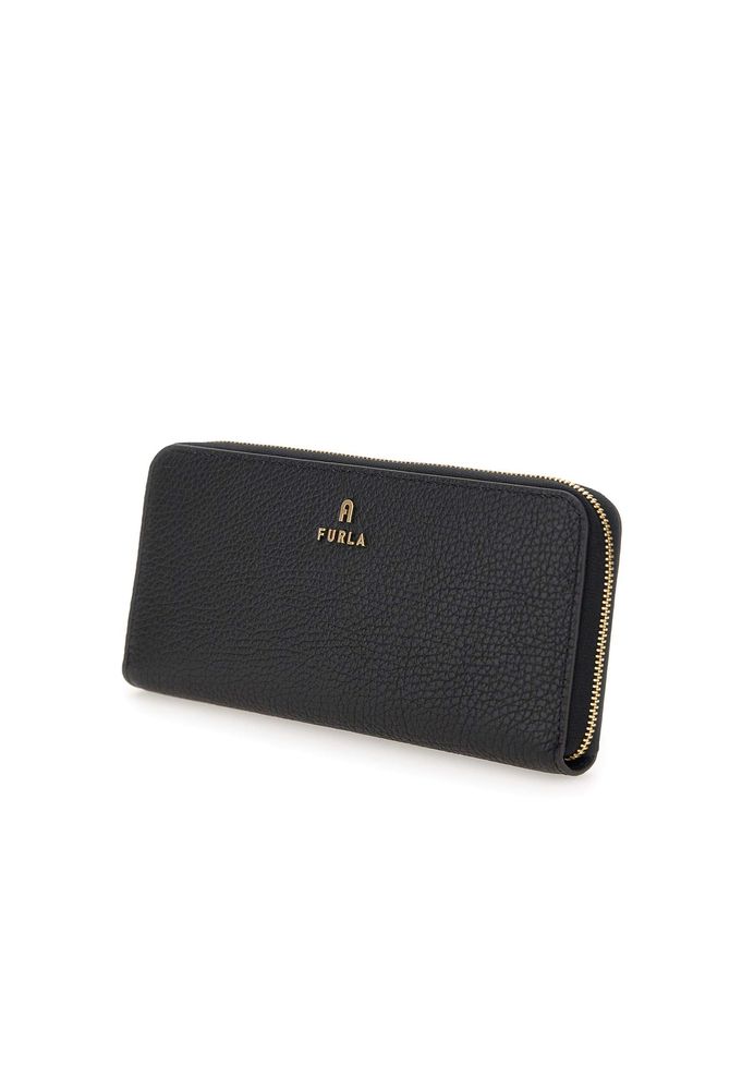 FURLA Furla Camelia Logo Plaque Zipped Wallet