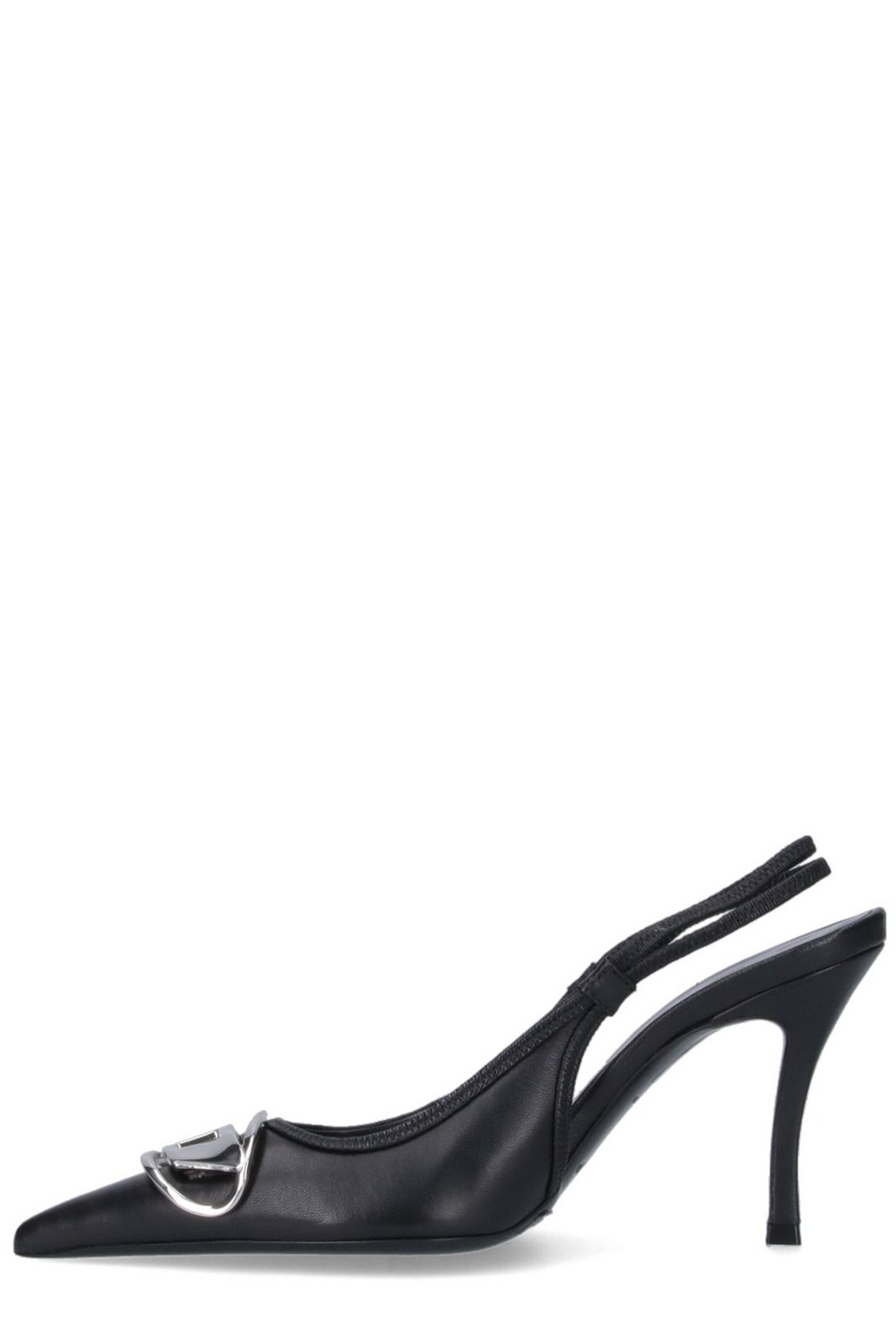Diesel Logo Plaque Slingback Pumps
