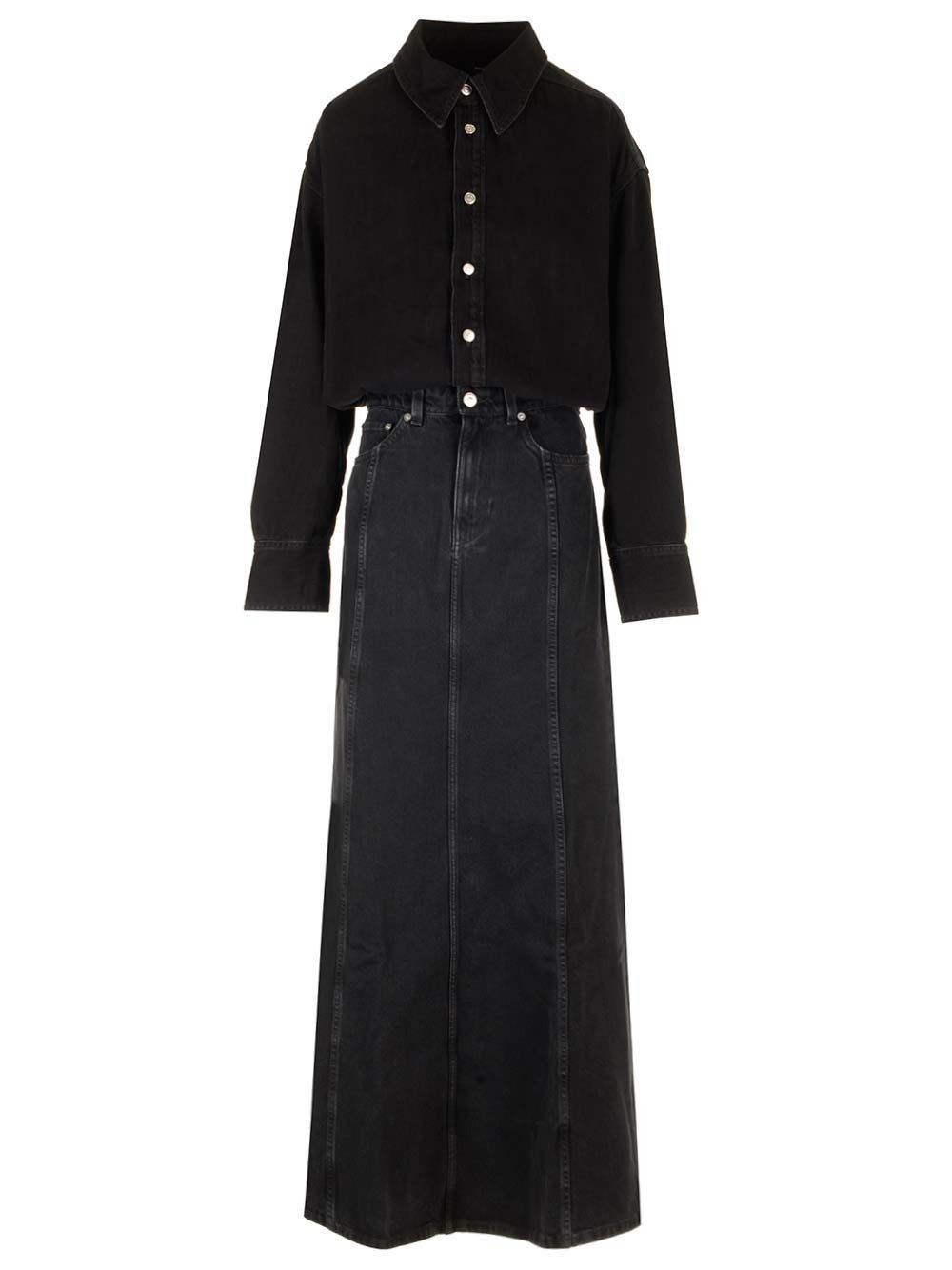 haikure denim maxi dress Haikure Jos Long-Sleeve Denim Maxi Dress – Cettire