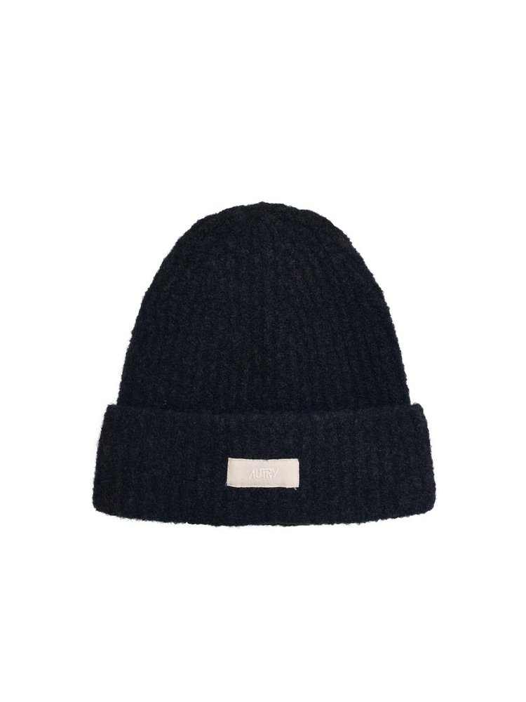 【AUTRY】BEANIE Autry Logo-Patch Knitted Beanie – Cettire