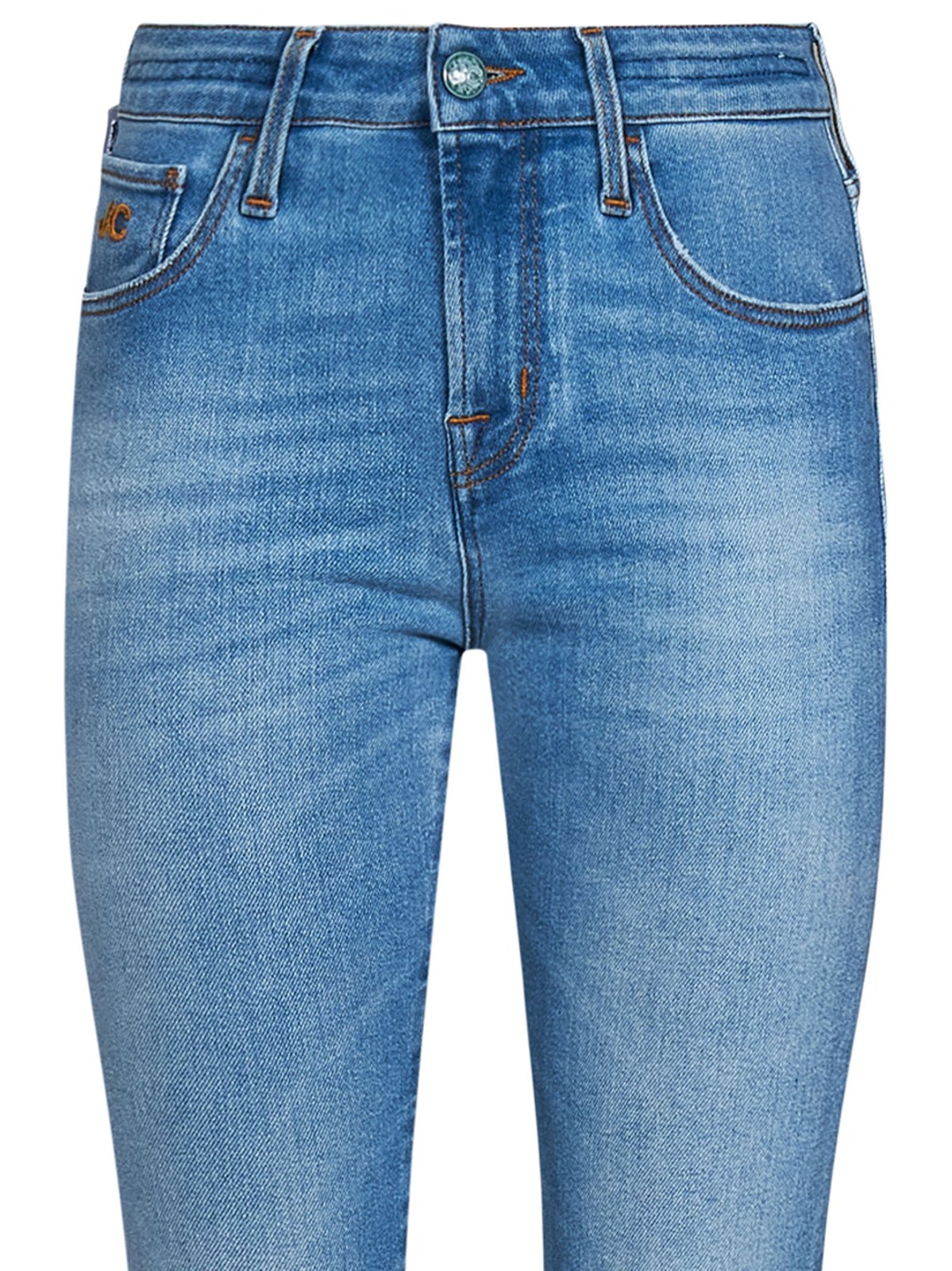 Dolce & Gabbana White Cotton Mid Waist Denim Tapered Jeans main image 0