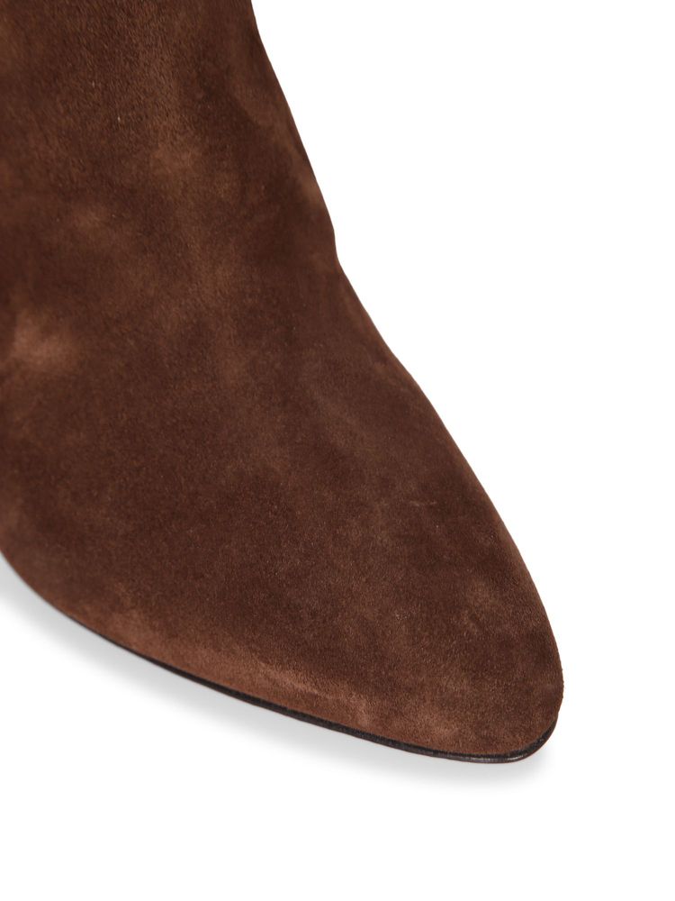 CASADEI 미드 힐 스웨이드 부츠