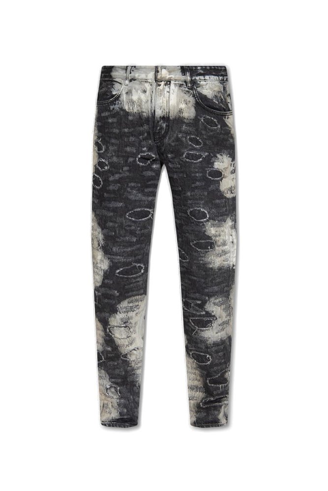 Givenchy Paint Splattered Tapered Jeans In Multi ModeSens GB