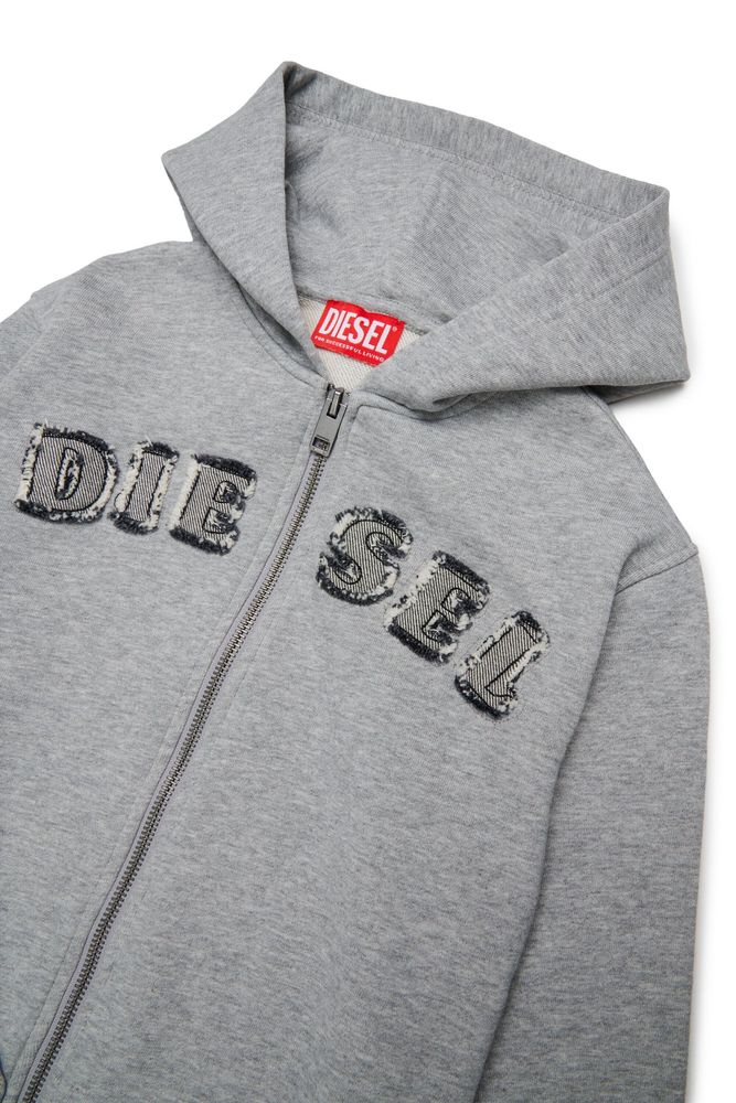 Diesel Kids 로고 집 후드티