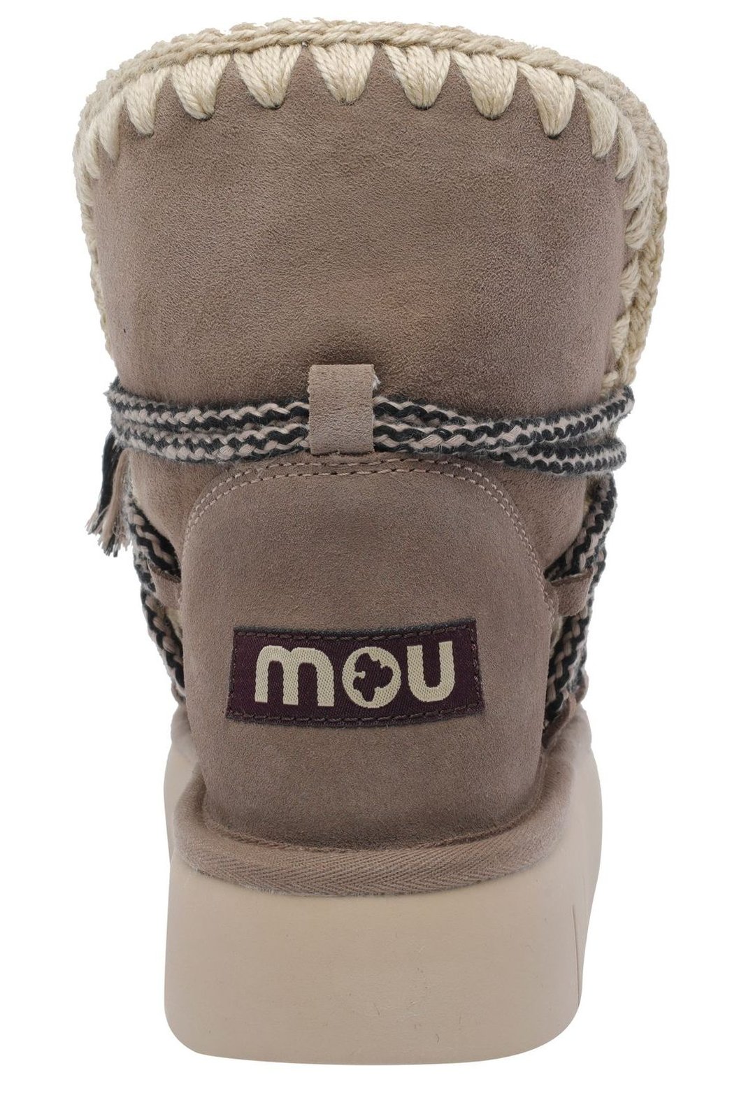 Mou Crochet Lace-Up Boots