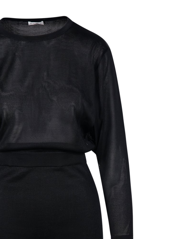 【送料&関税込】Saint Laurent Backless Long-sleeved Dress backless dress in jersey | Saint Laurent | YSL US