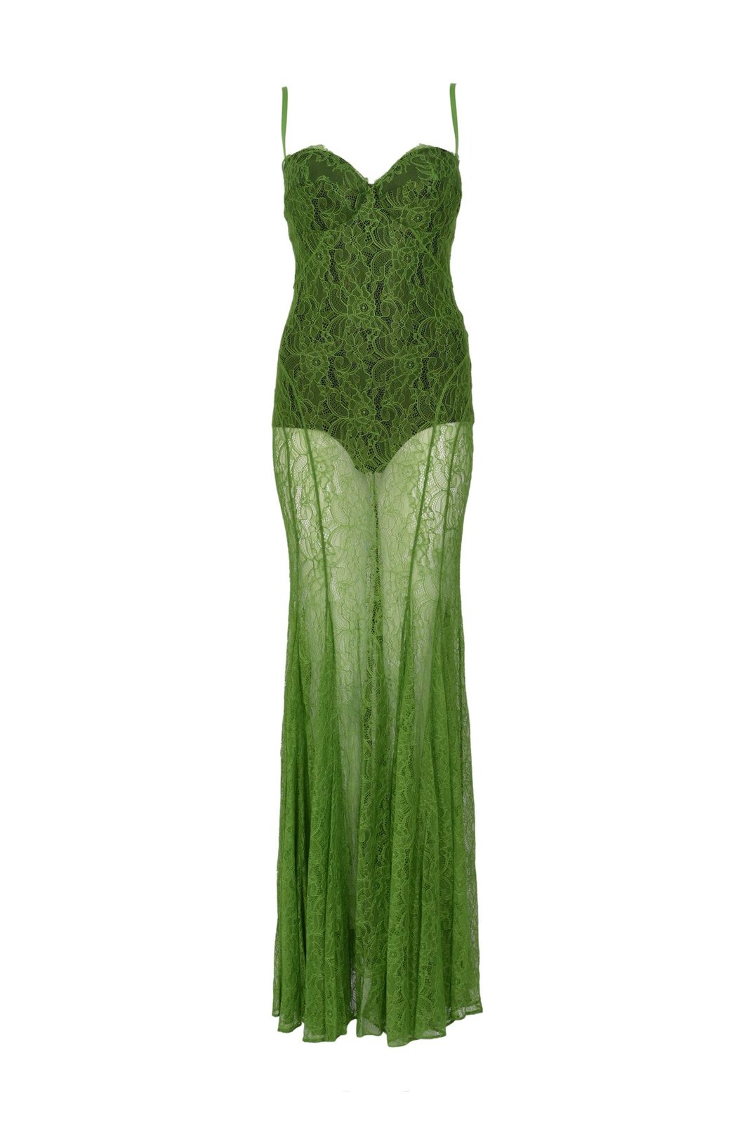 elisabetta franchi dress green Sheer Lace Maxi – Cettire Beaded Quinceanera Dress