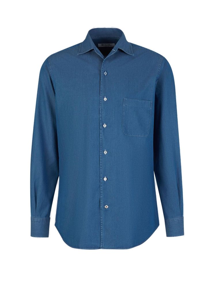 LOROPIANA 안드레 버튼 데님 셔츠