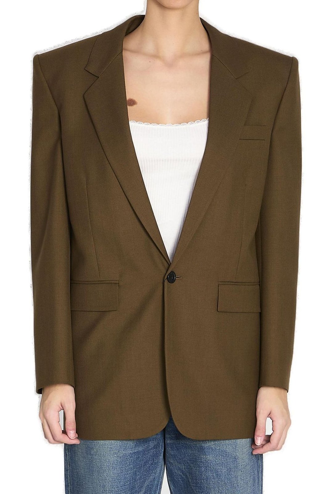 생로랑 싱글 브레스티드 긴팔 자켓 828004Y2J02 3816