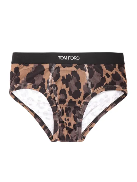 톰포드 Leopard 프린트 스트레치 브리프
