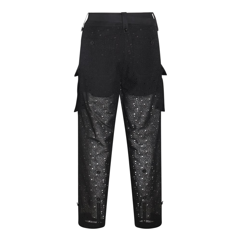 Sacai モノグラム レースディテール カーゴパンツ Sacai モノグラム レースディテール カーゴパンツ