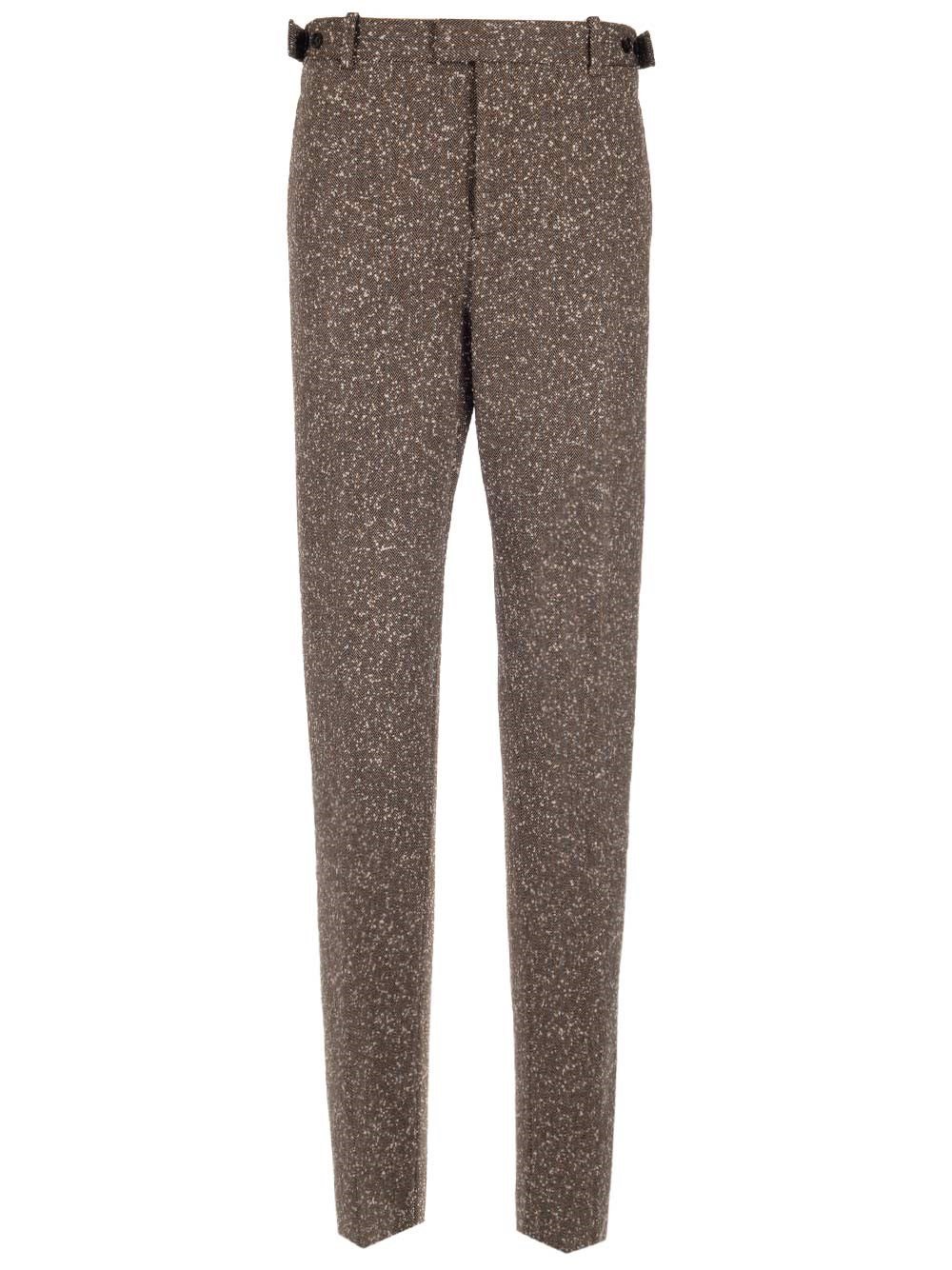 Bottega Veneta Herringbone Straight Trousers