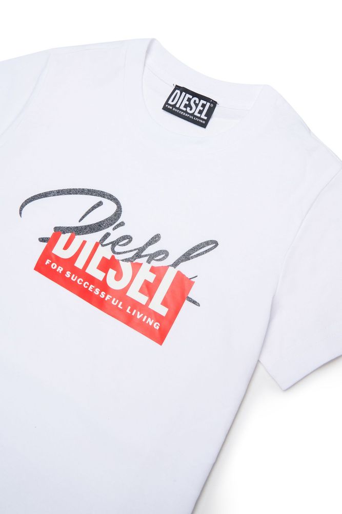 Diesel Kids 티를리튼 로고 티셔츠