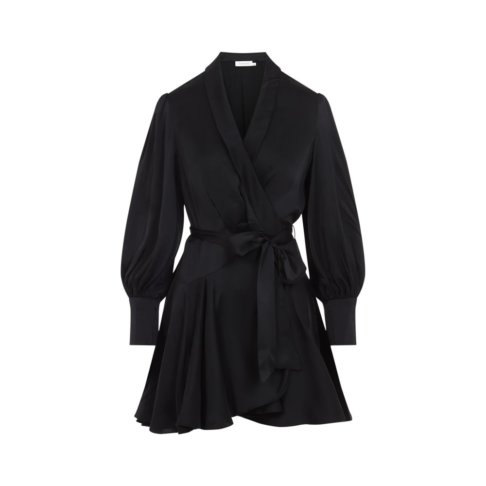 Zimmermann V-Neck Wrap Mini Dress – Cettire
