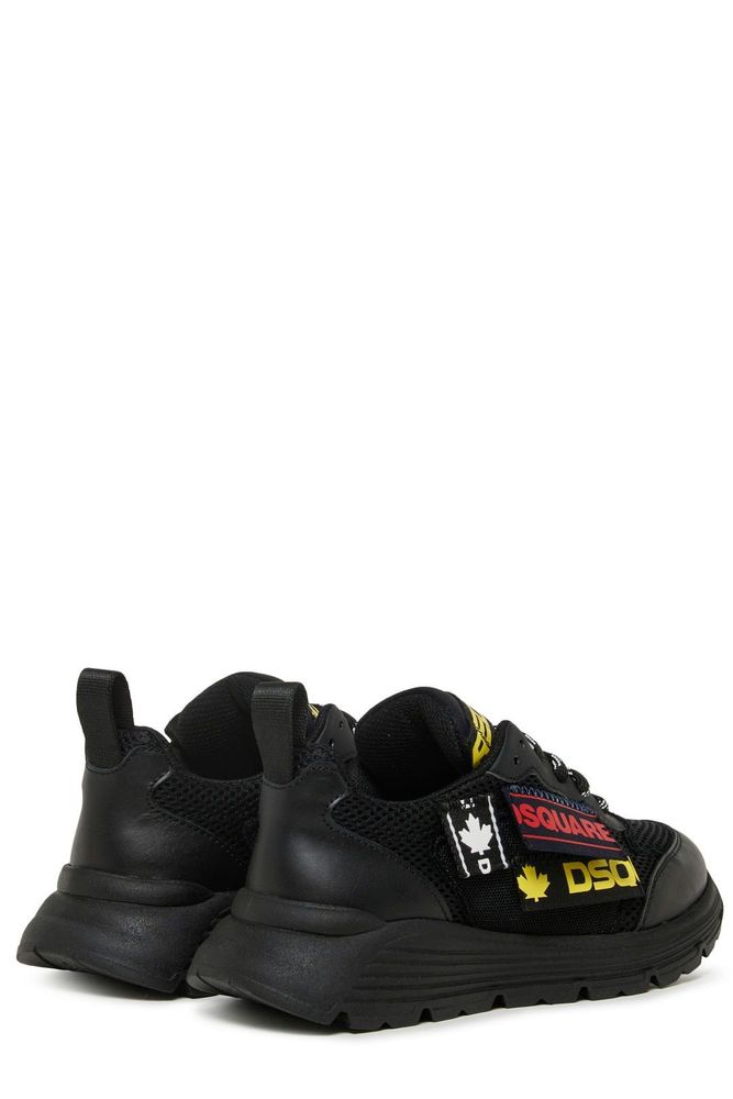 Dsquared 2 kids 로고 스트랩 로우탑 스니커즈