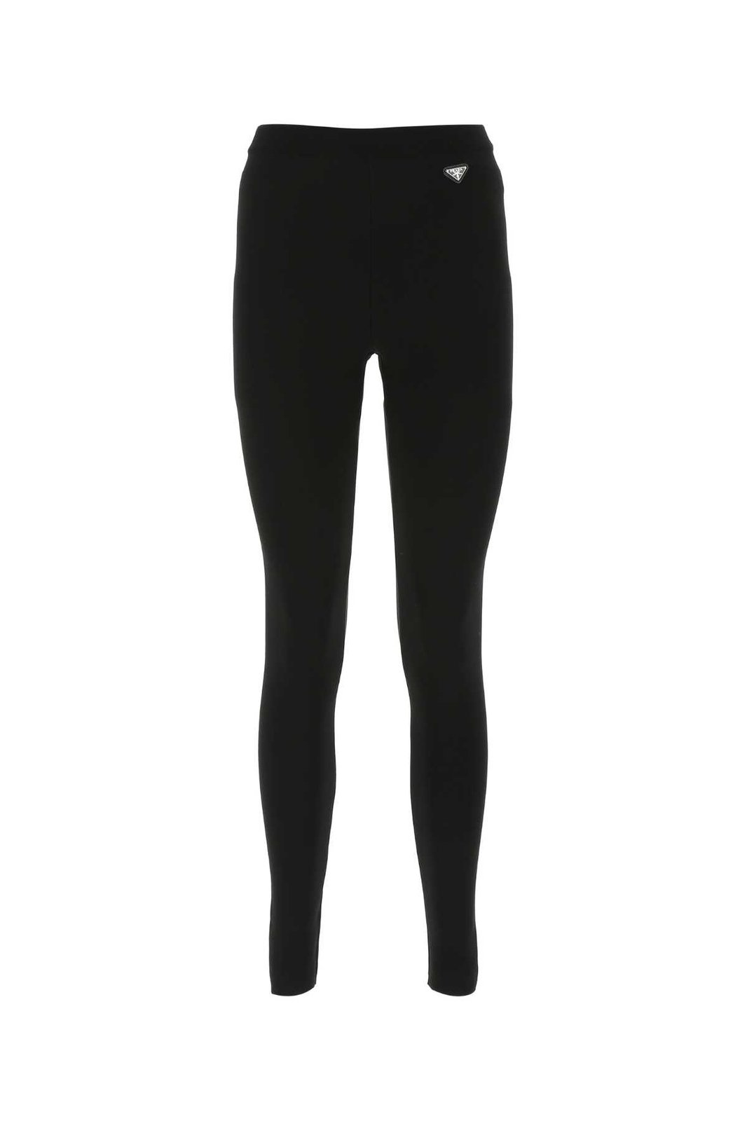 Prada Logo Plaque High Waist Leggings 