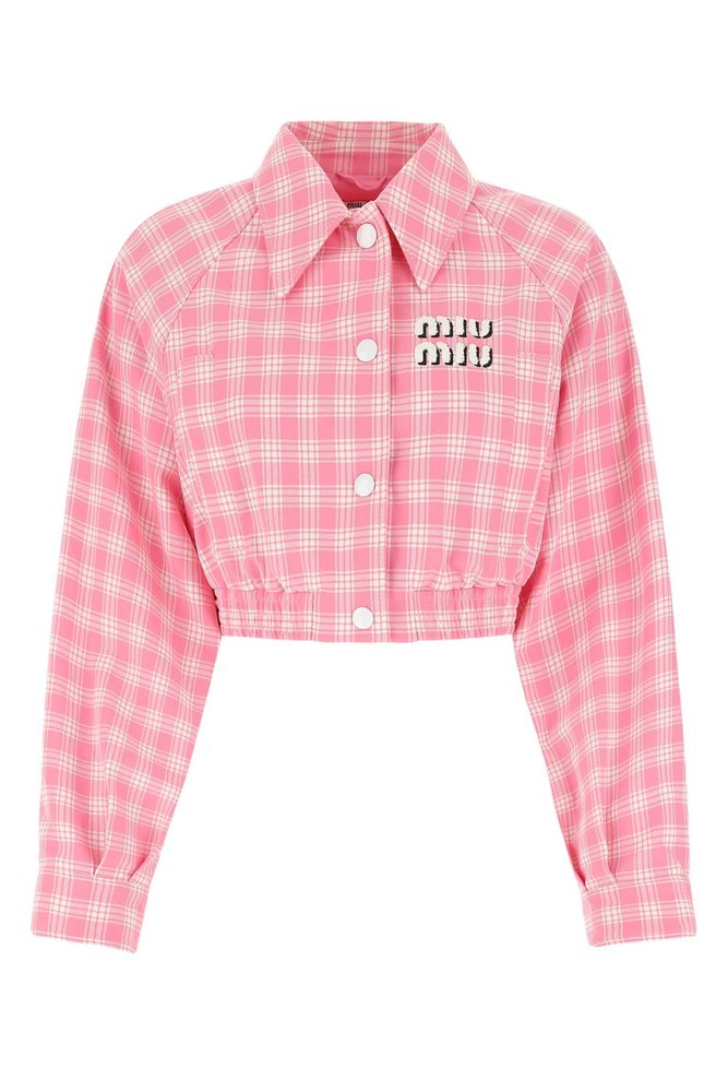 miu miu green plaid jacket