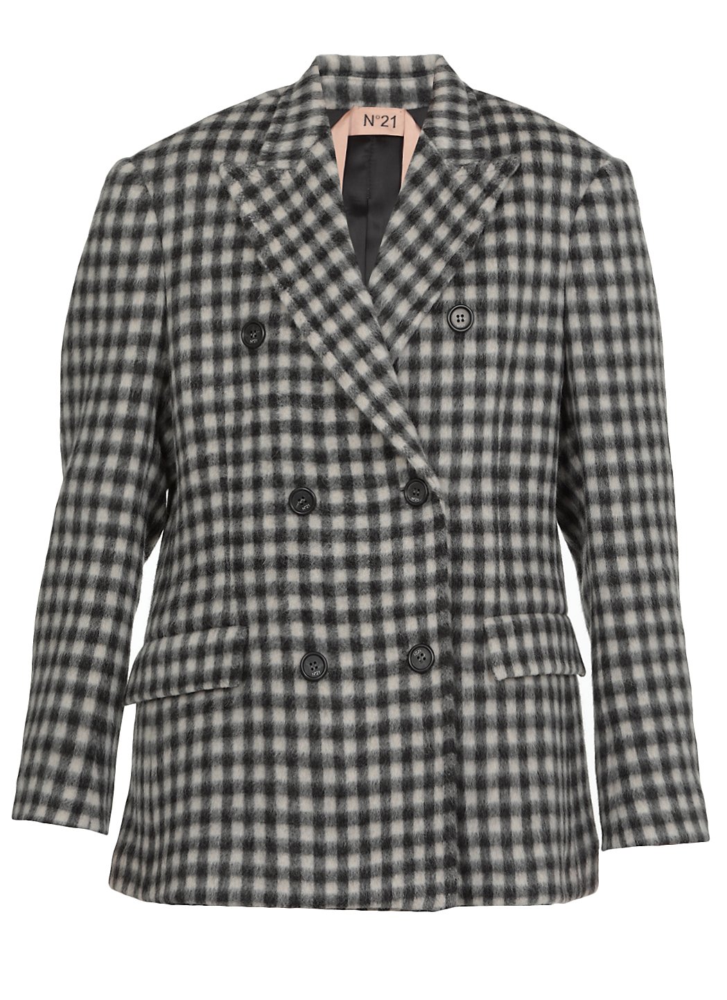 N°21 Double Breasted Checked Blazer – Cettire