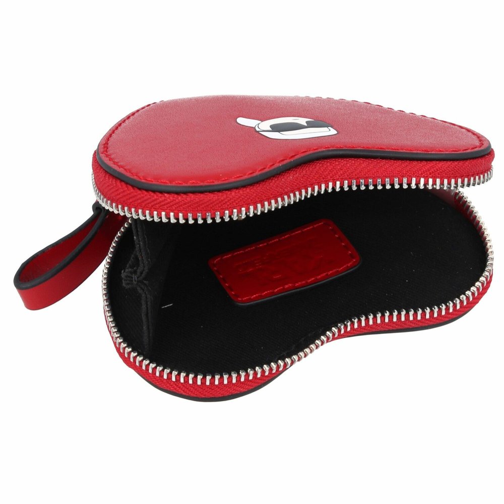 칼 라거펠트 로고 플라크 하트 쉐입 코인 펄스